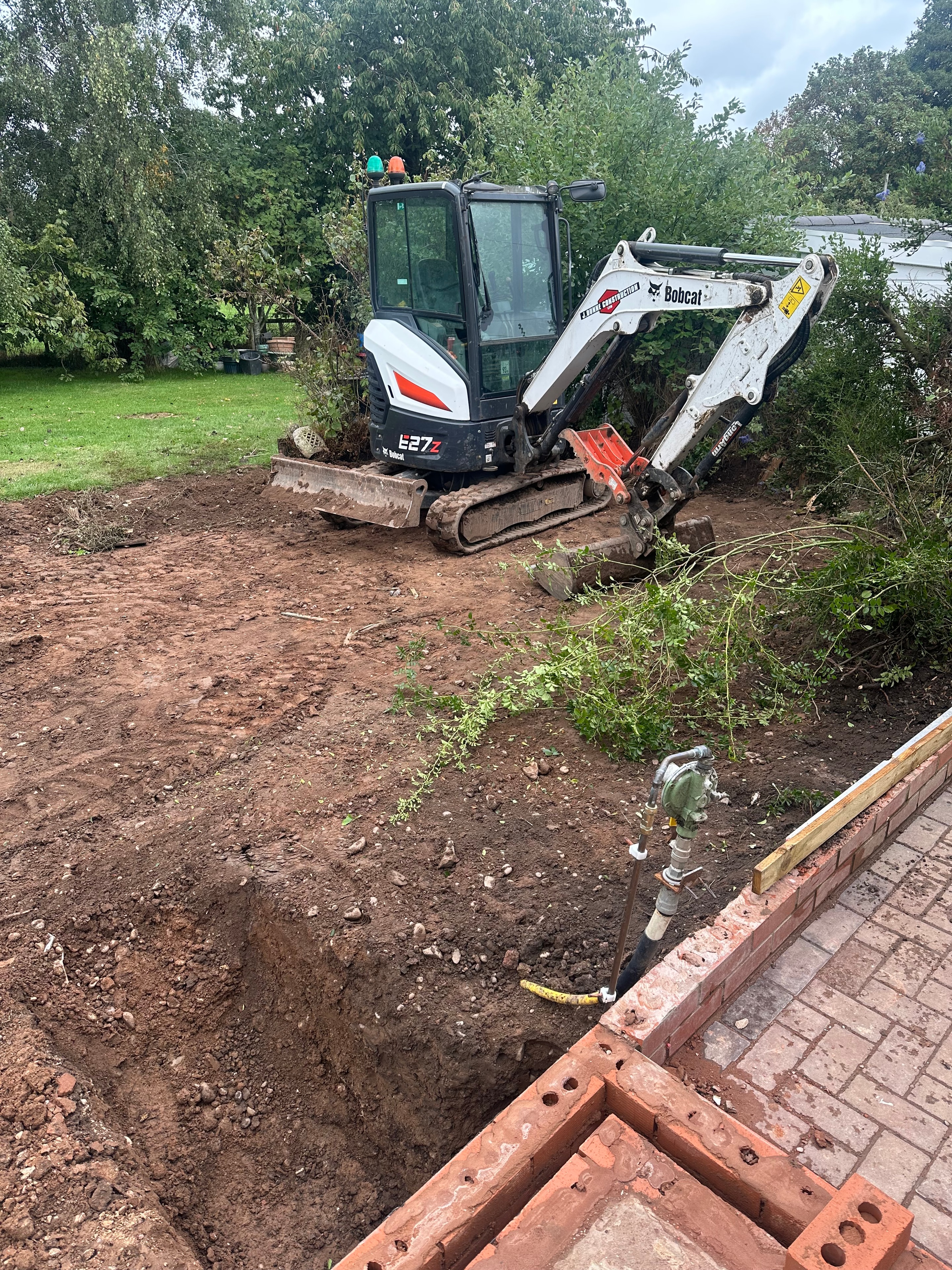 Conservatory removal underway